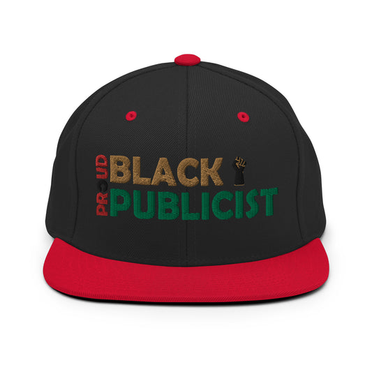 PROUD BLACK PUBLICIST Printed Snapback Hat
