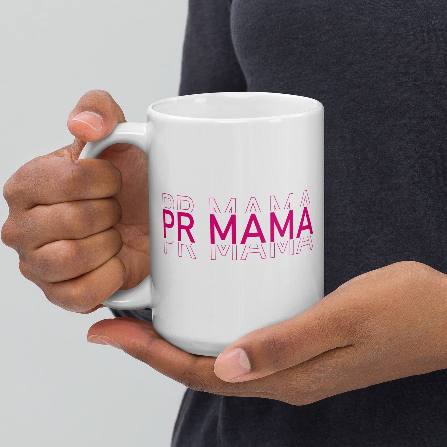 PR MAMA Printed White glossy mug