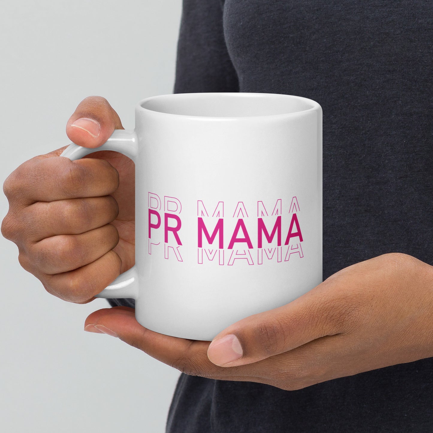 PR MAMA Printed White glossy mug