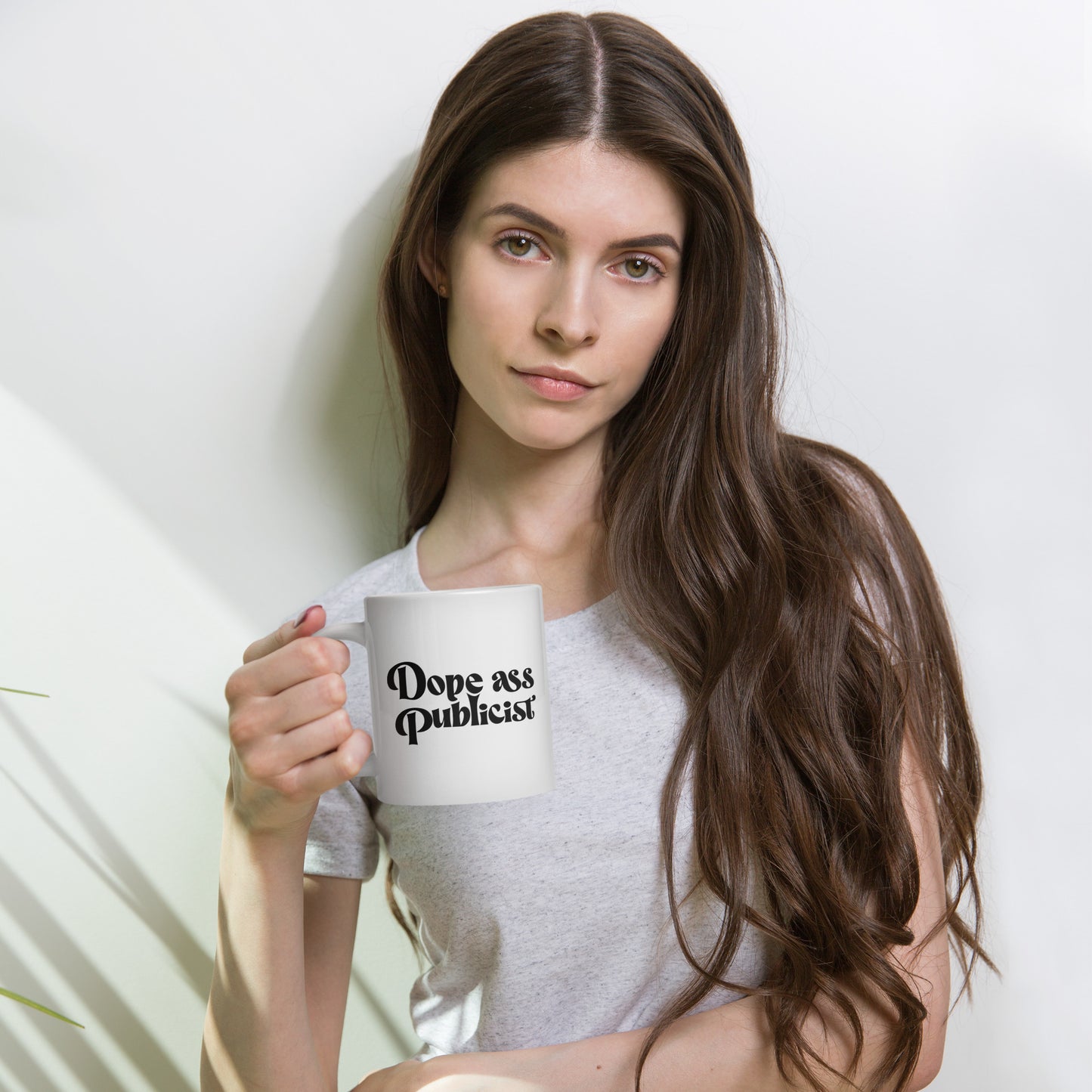 Dope Ass Publicist Printed White glossy mug