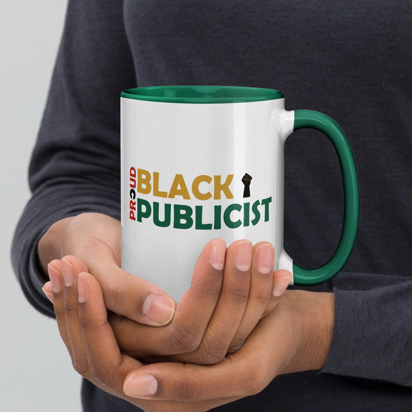 Proud Black Publicist Printed Mug with Color Inside